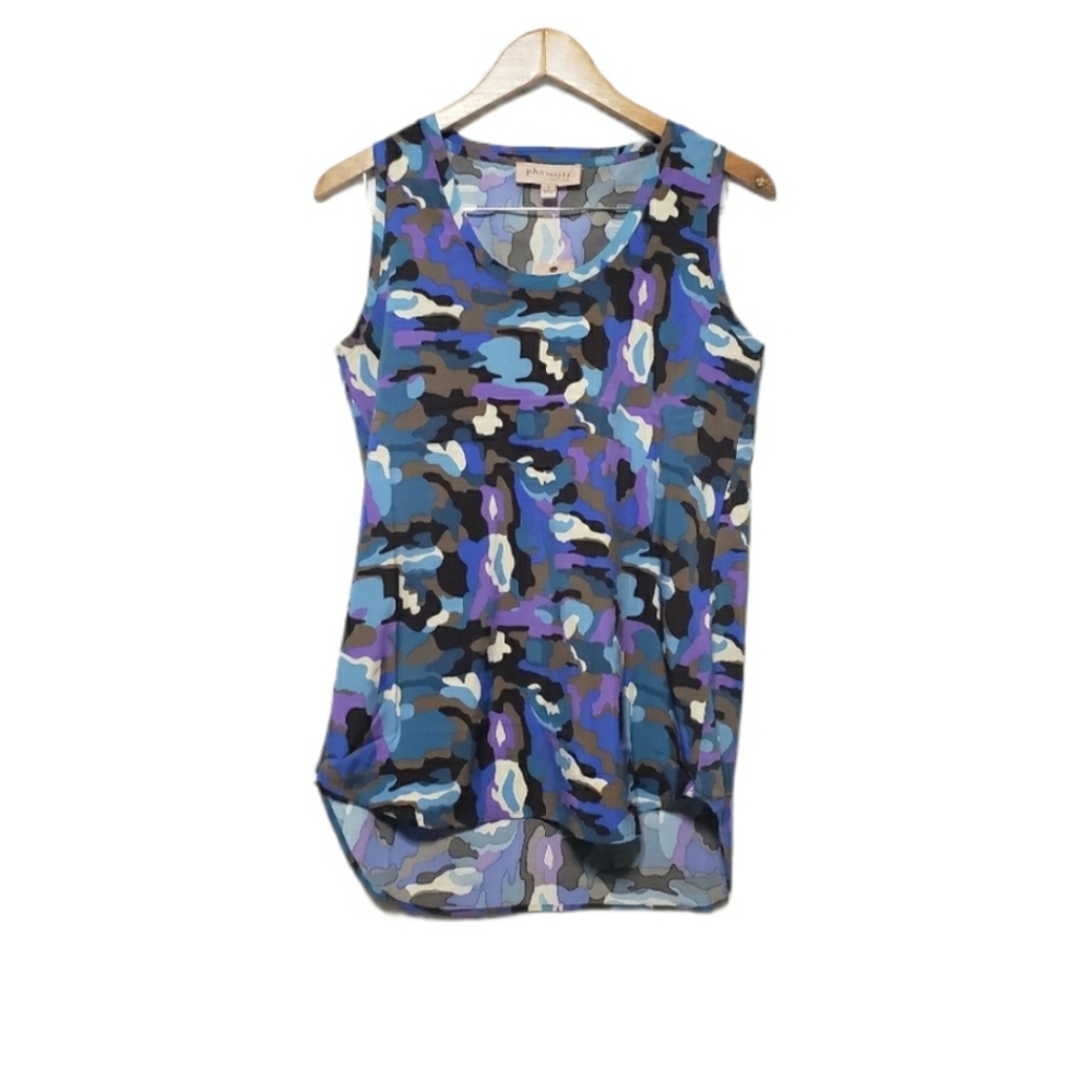 Philosophy Sz Small NWT Hi-Lo Tank Blue …